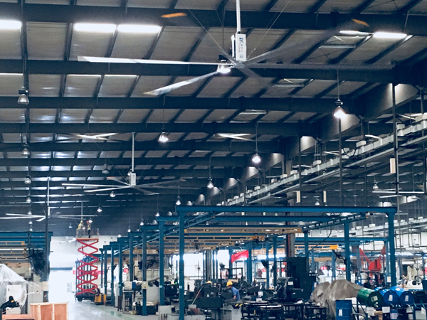瑞泰风高大型厂房降温通风换气项目再次服务于柳工制造
